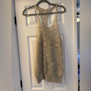 Gray Knit Sleeveless Top